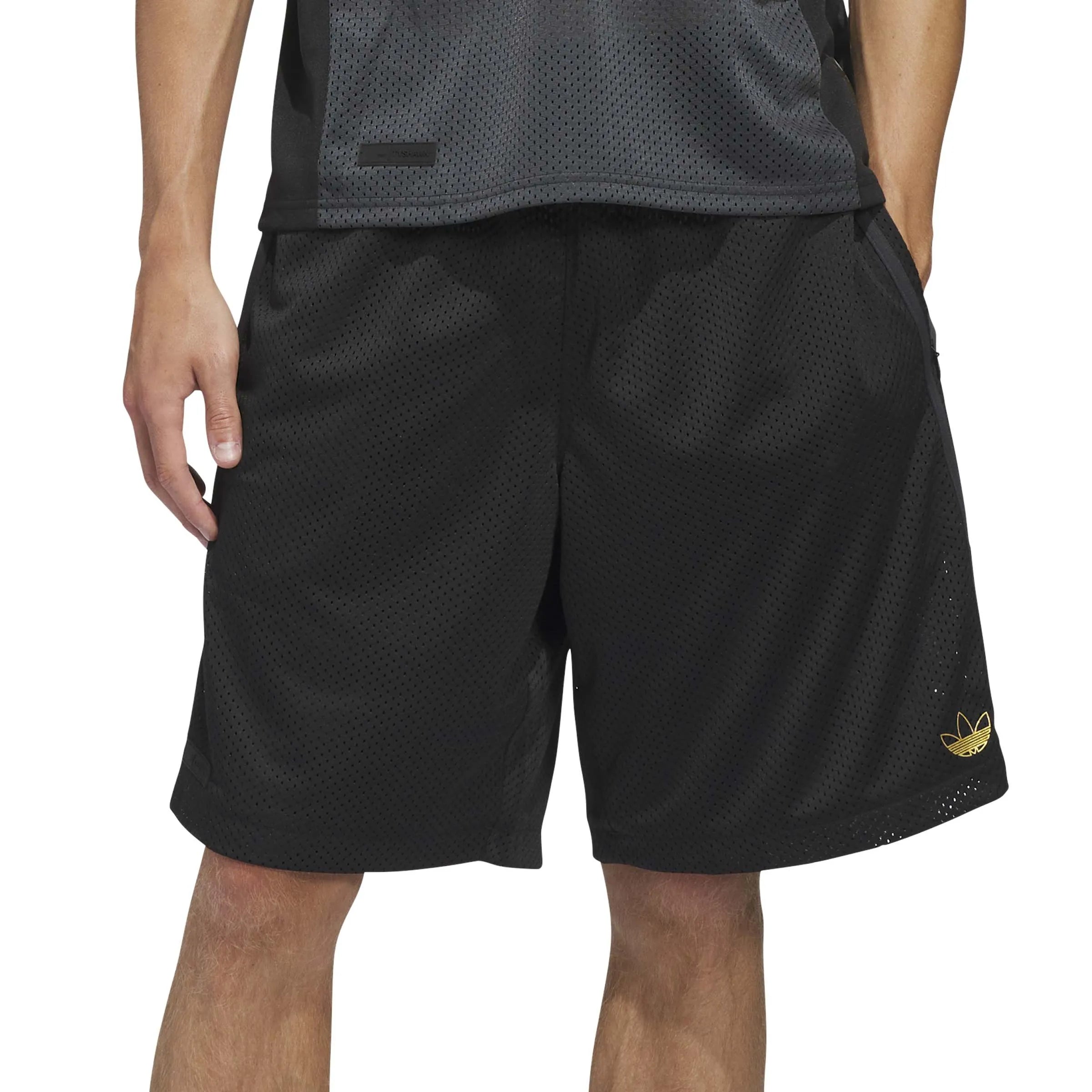 Shorts Adidas-Tyshawn B Short-Black, vue détail avant short