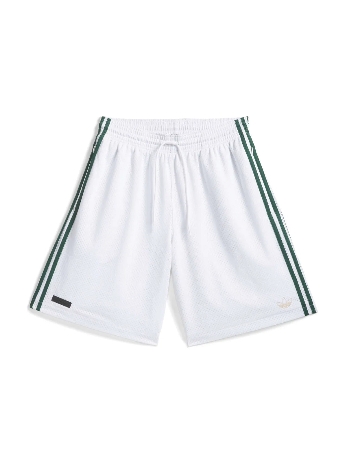 Shorts Adidas-Tyshawn B Short-White, vue de face à plat