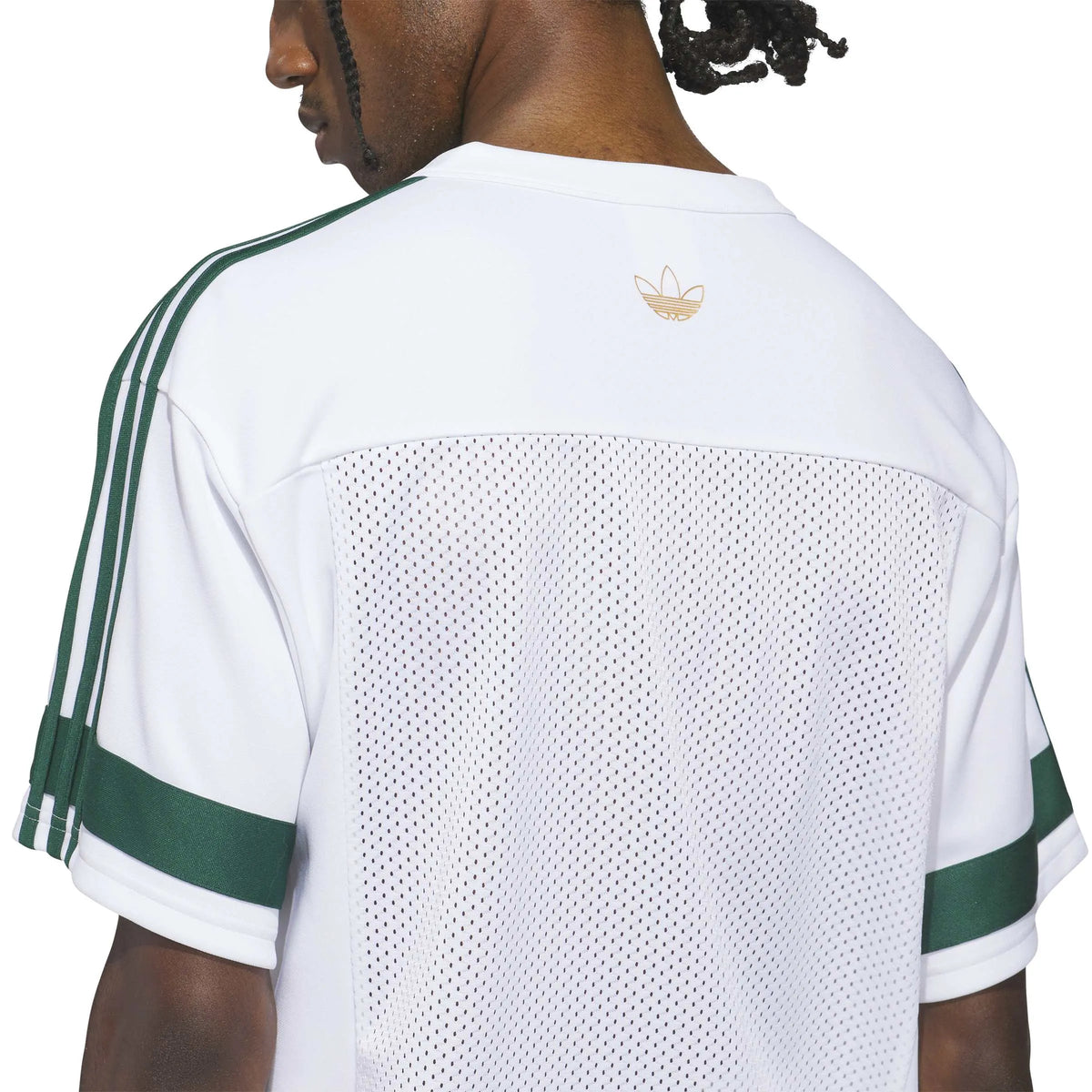 Teeshirts Adidas-Tyshawn Jrsy-White, vue portée detail