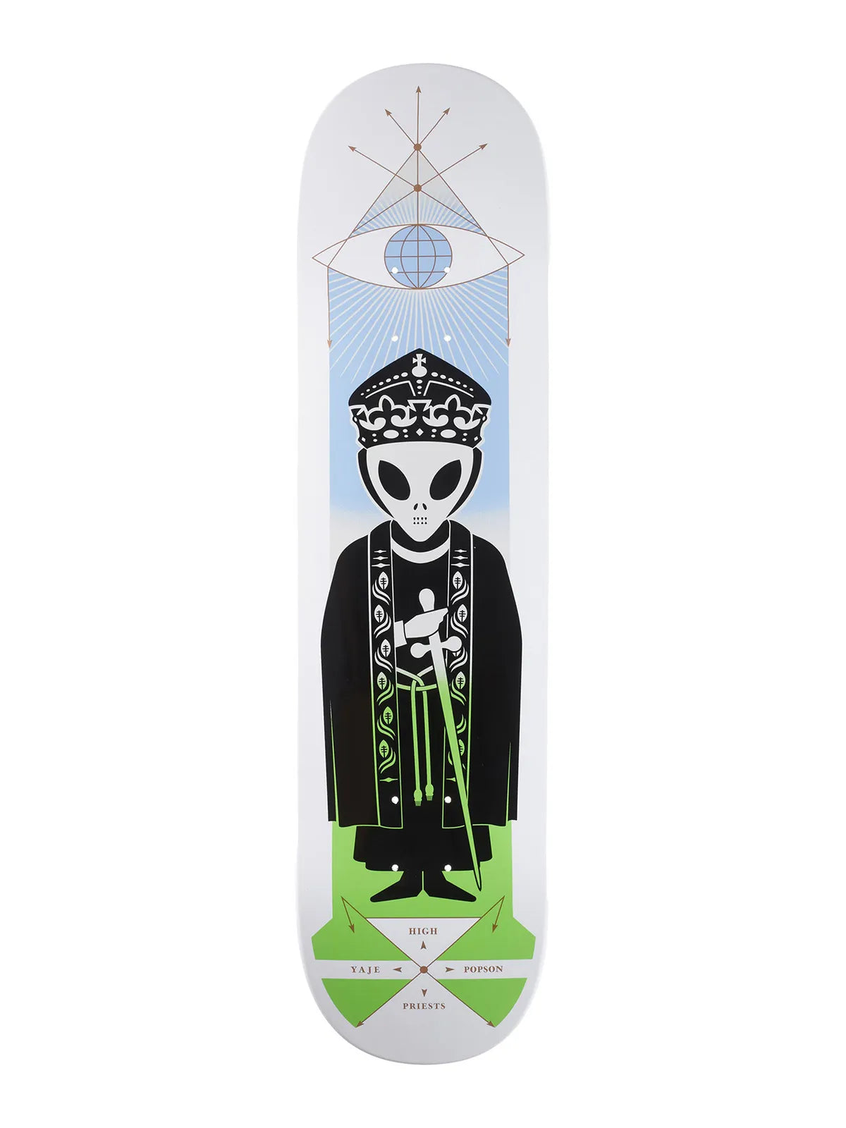 Planches de skate   Alien Workshop Deck High Priest Yaje 8.0, vue de dessous