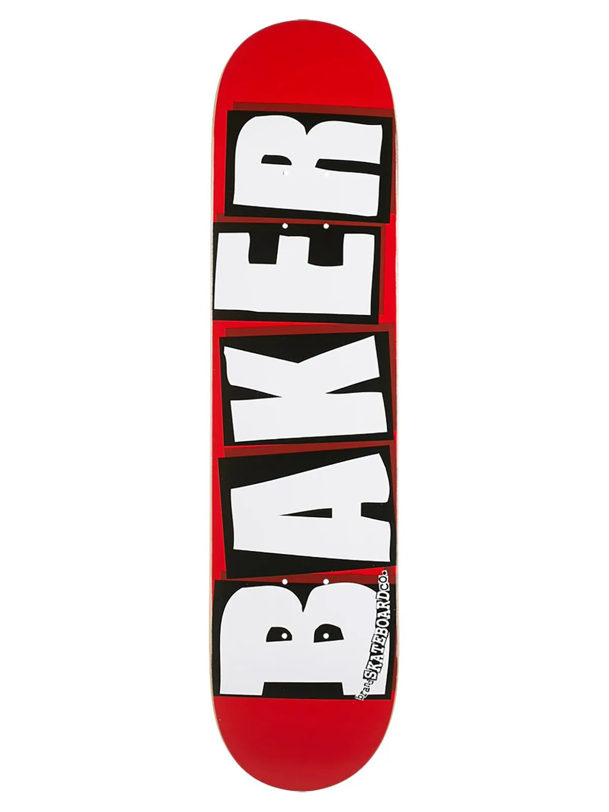 Planches de skate   Baker Deck Brand Logo White 8.0 X 31.5, vue de dessous