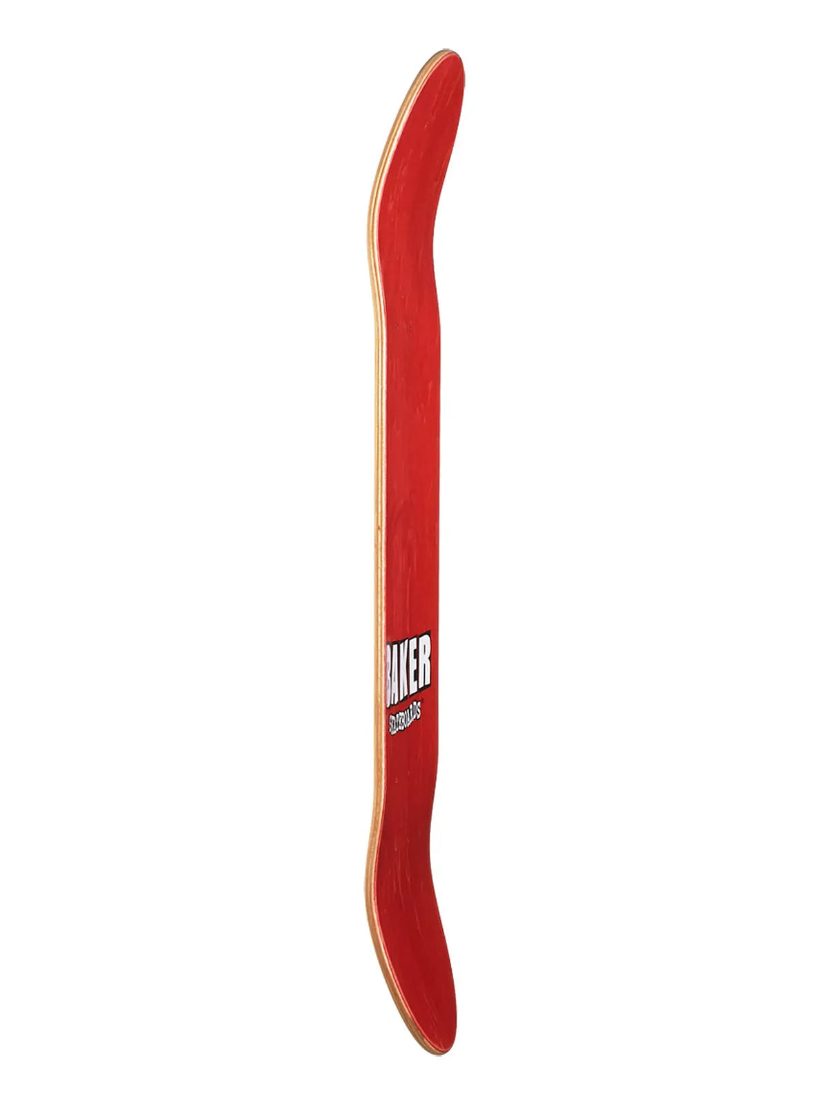 Planches de skate   Baker Deck Brand Logo White 8.0 X 31.5, vue de coté
