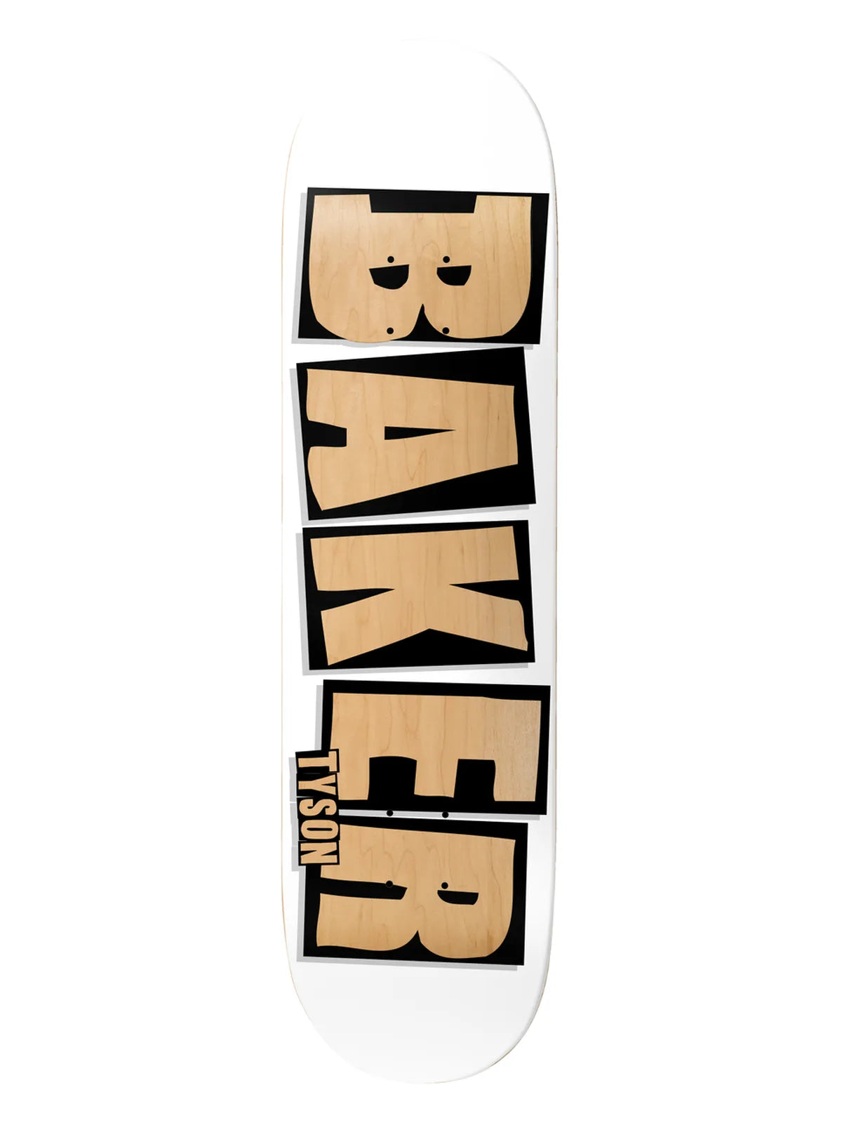 Planches de skate   Baker Deck Brand Name Tp Wht Veneer 8.5 X 32, vue de dessous