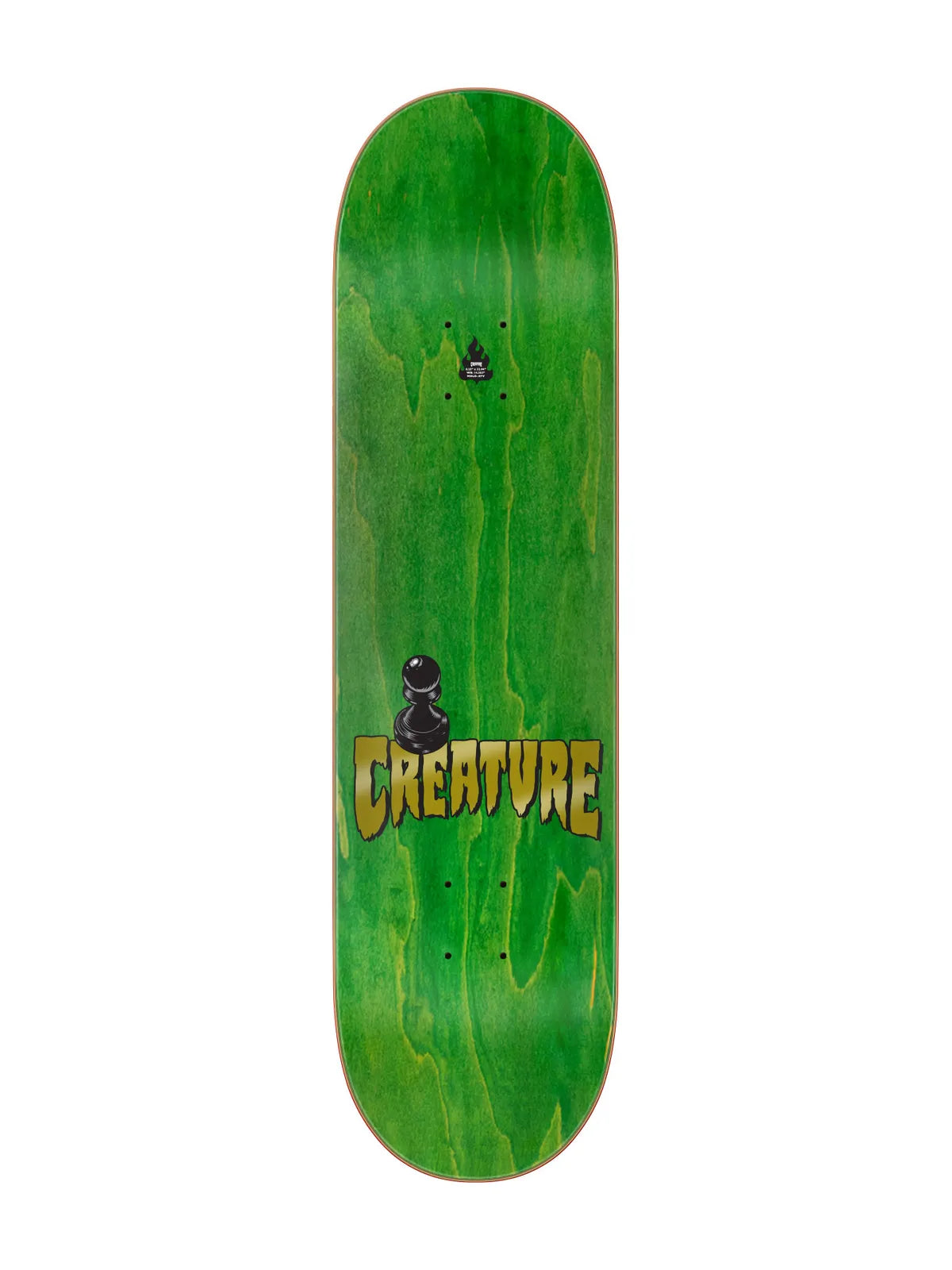 Planches de skate   Creature Deck Raffin Checkmate 8.25 X 32.04, vue de dessus