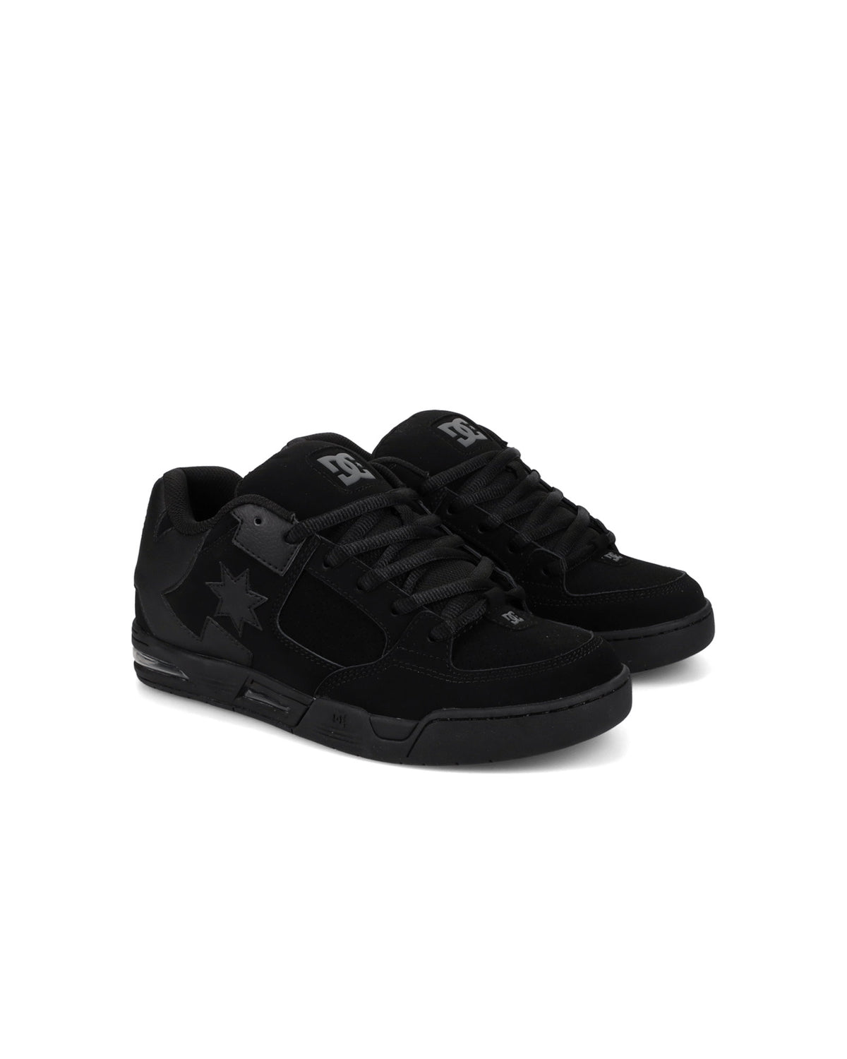 Chaussures de skateboard Dc shoes Dc Command (004) Black/Black, vue de ¾ face
