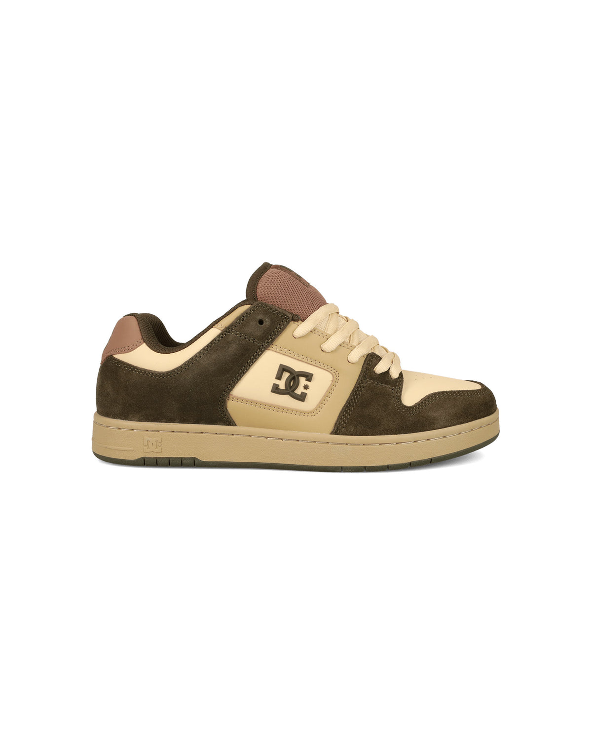 Chaussures de skateboard Dc shoes Manteca 4 S (301) Olive/Tan, vue de profil