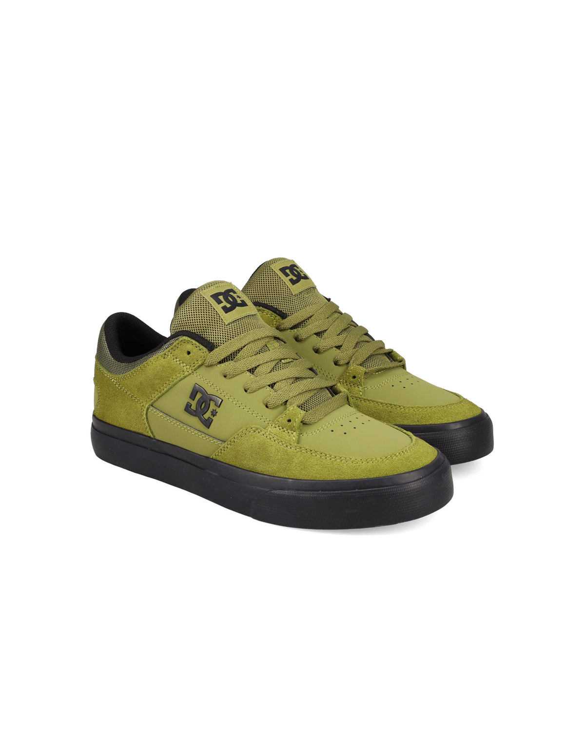 Chaussures de skateboard Dc shoes Onyx S (301) Olive/Black, vue de ¾ face