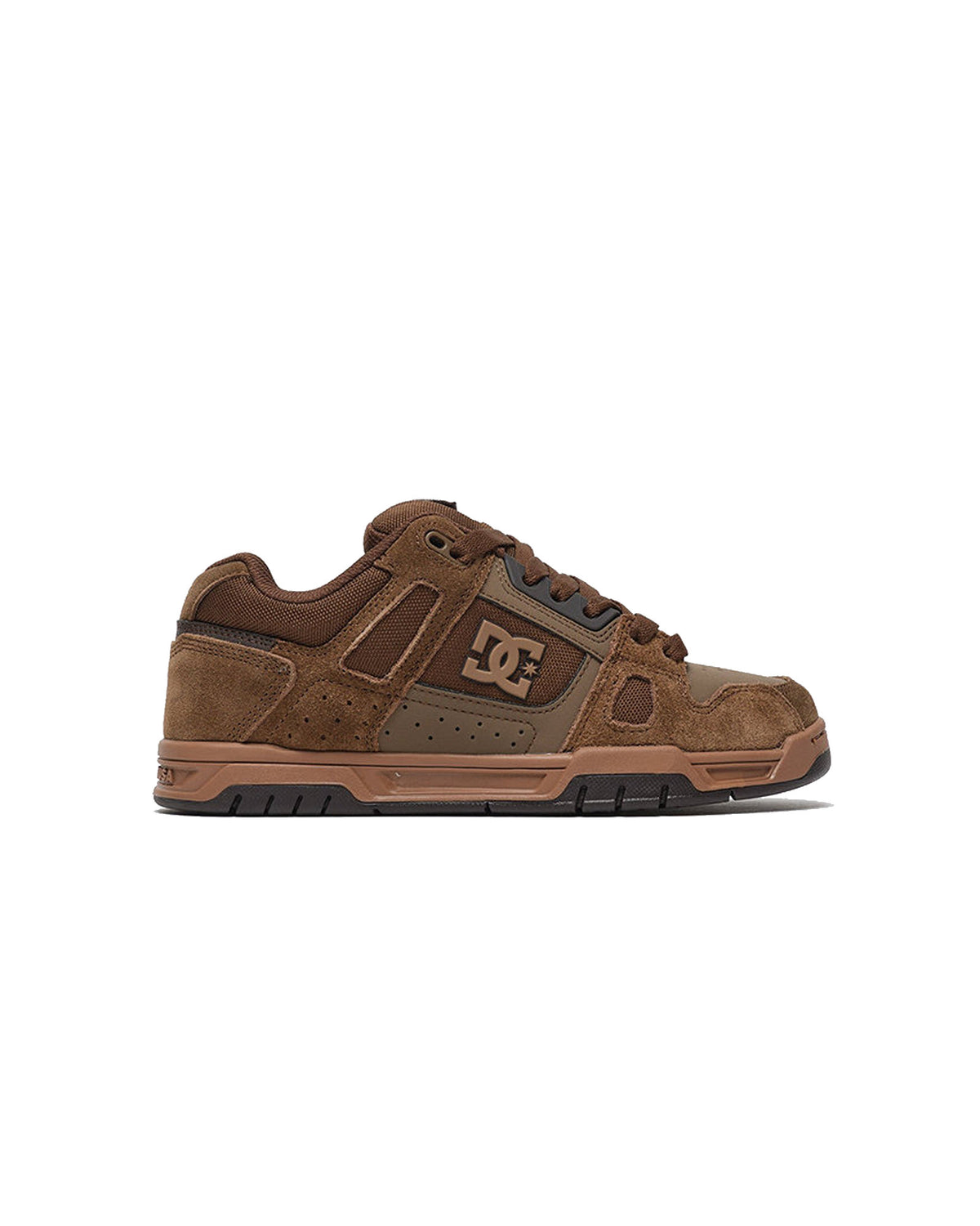 Chaussures de skateboard Dc shoes Stag (Bng) Brown/Gum, vue de profil