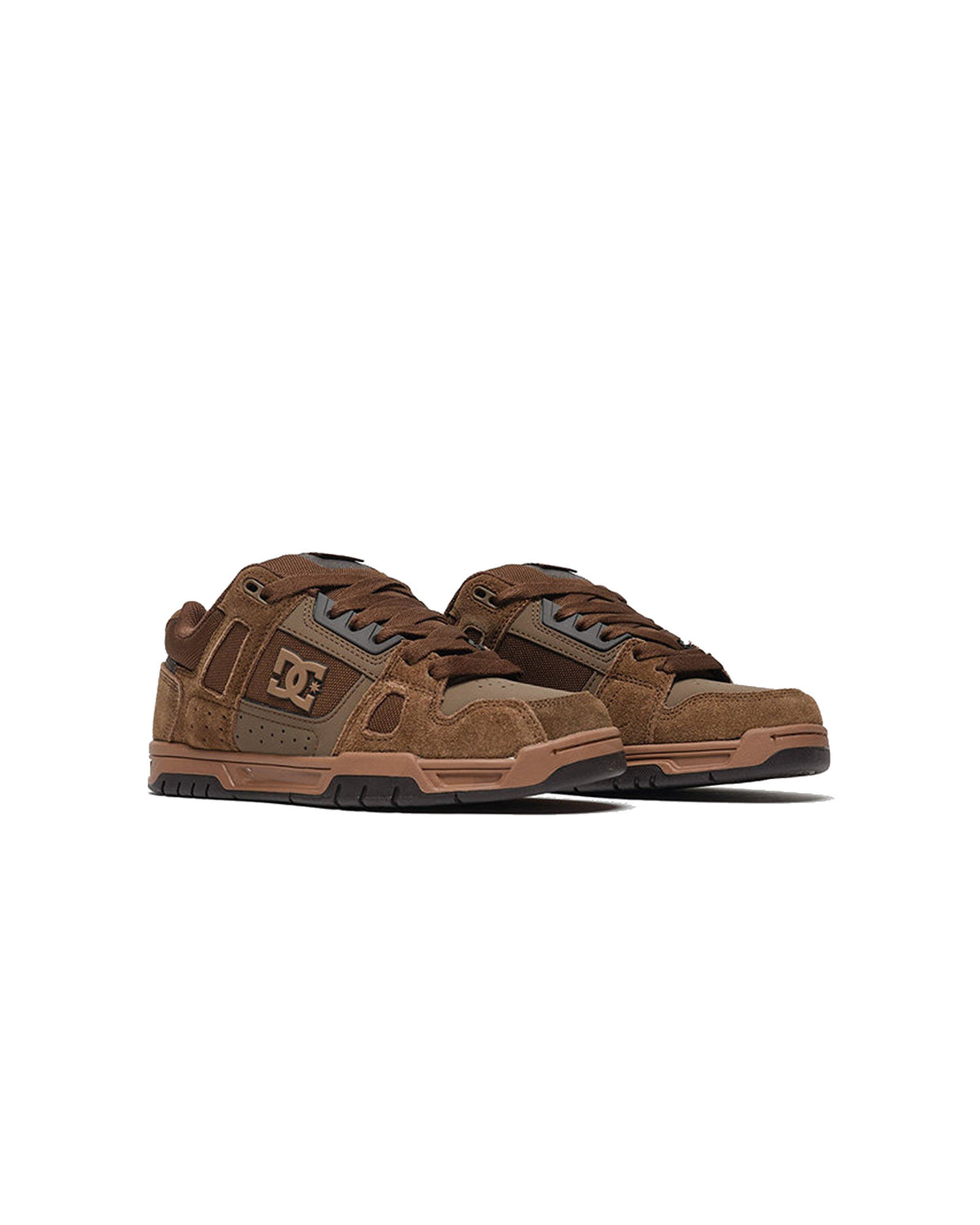 Chaussures de skateboard Dc shoes Stag (Bng) Brown/Gum, vue de ¾ face