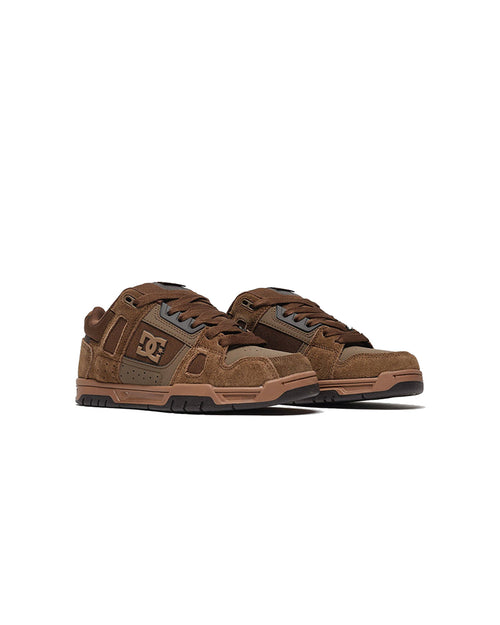 Chaussures de skateboard Dc shoes Stag (Bng) Brown/Gum, vue de ¾ face