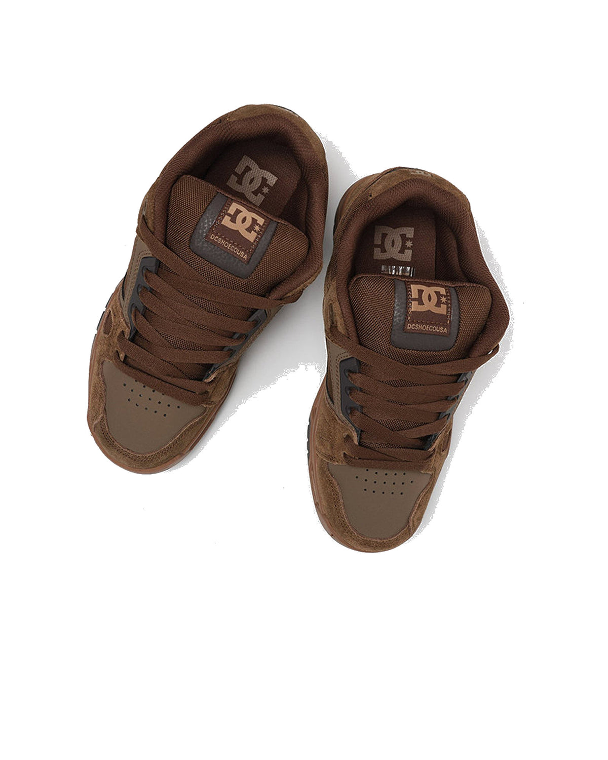 Chaussures de skateboard Dc shoes Stag (Bng) Brown/Gum, vue du dessus
