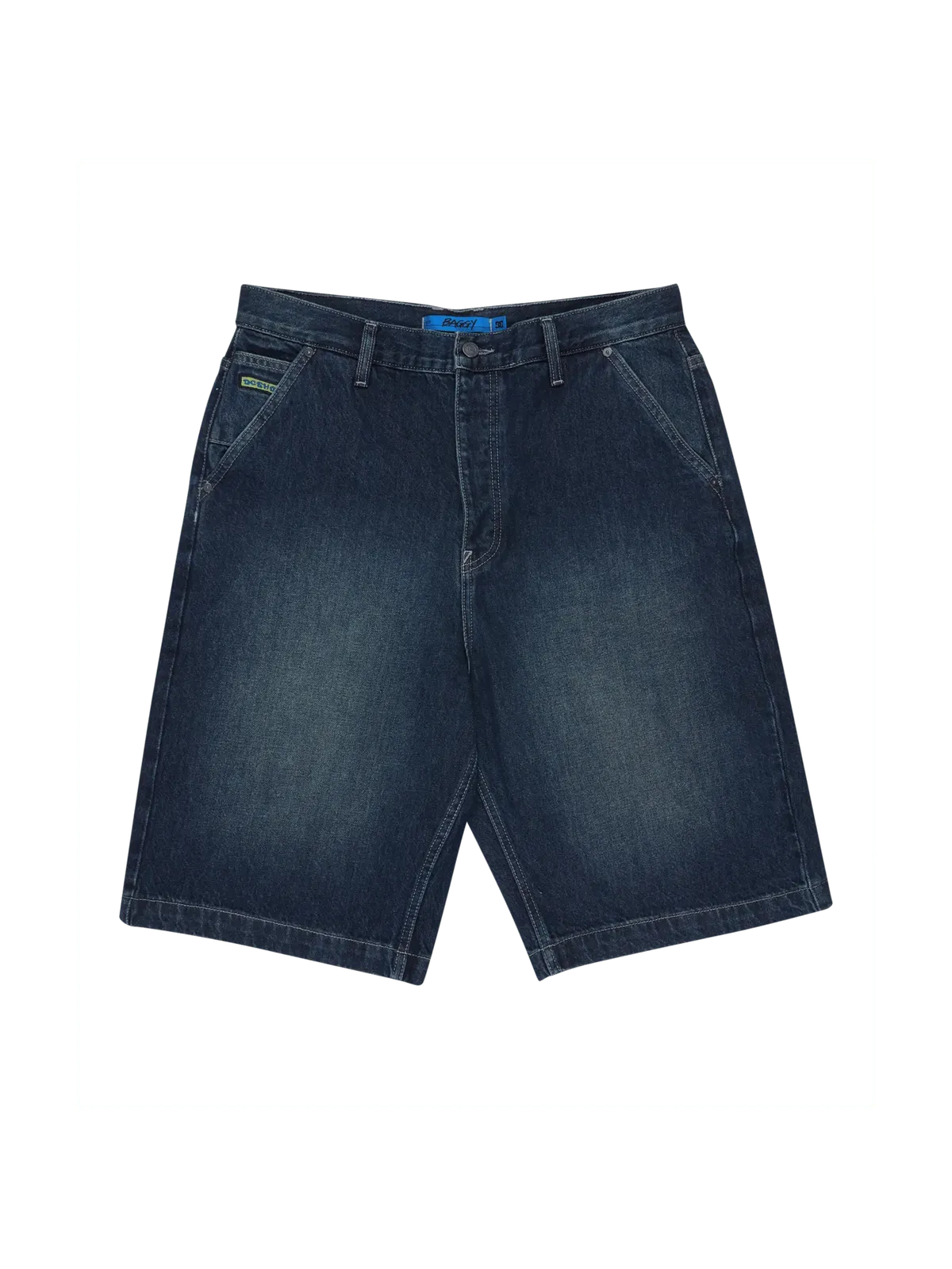Shorts Dc shoes Baggy Denim Jort Dark Denim, vue de face a plat