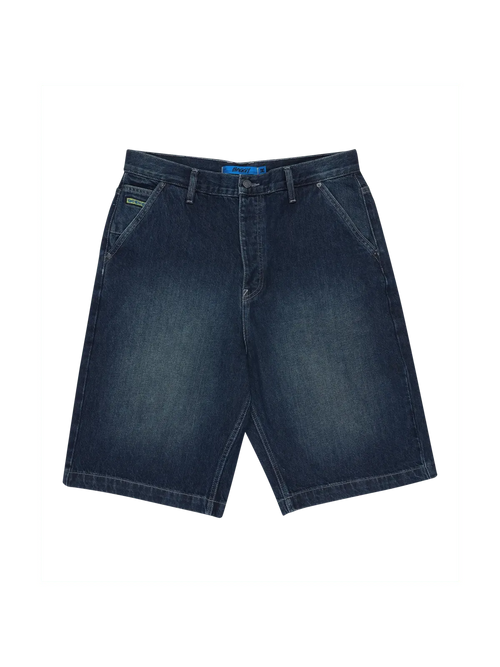 Shorts Dc shoes Baggy Denim Jort Dark Denim, vue de face a plat