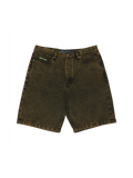 Shorts Dc shoes Baggy Denim Short Golden Olive, vue de face a plat