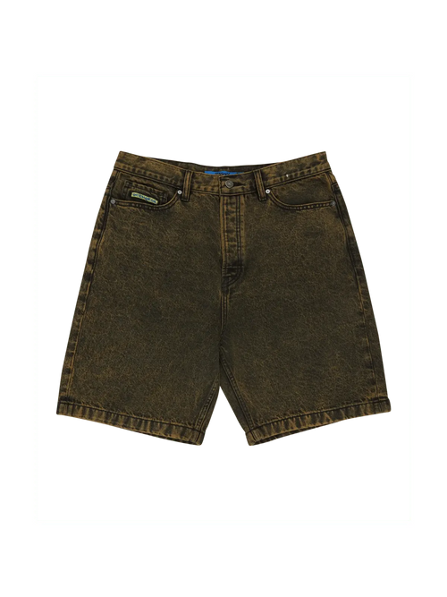 Shorts Dc shoes Baggy Denim Short Golden Olive, vue de face a plat