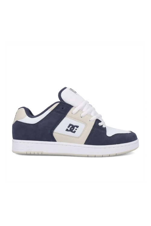 Chaussures de skateboard Dc shoes Manteca 4 S Navy/Off White/White, vue de coté