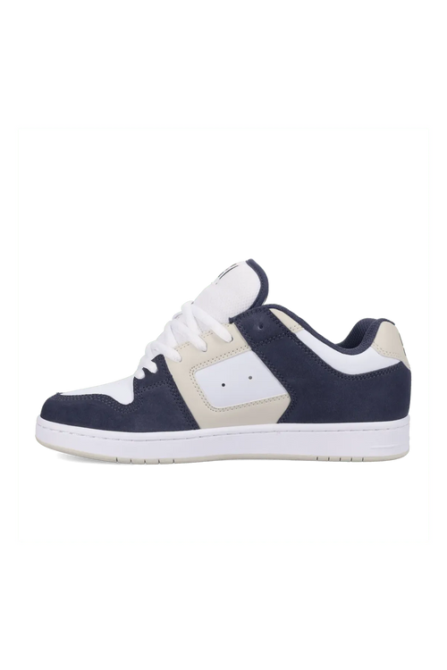 Chaussures de skateboard Dc shoes Manteca 4 S Navy/Off White/White, vue de coté