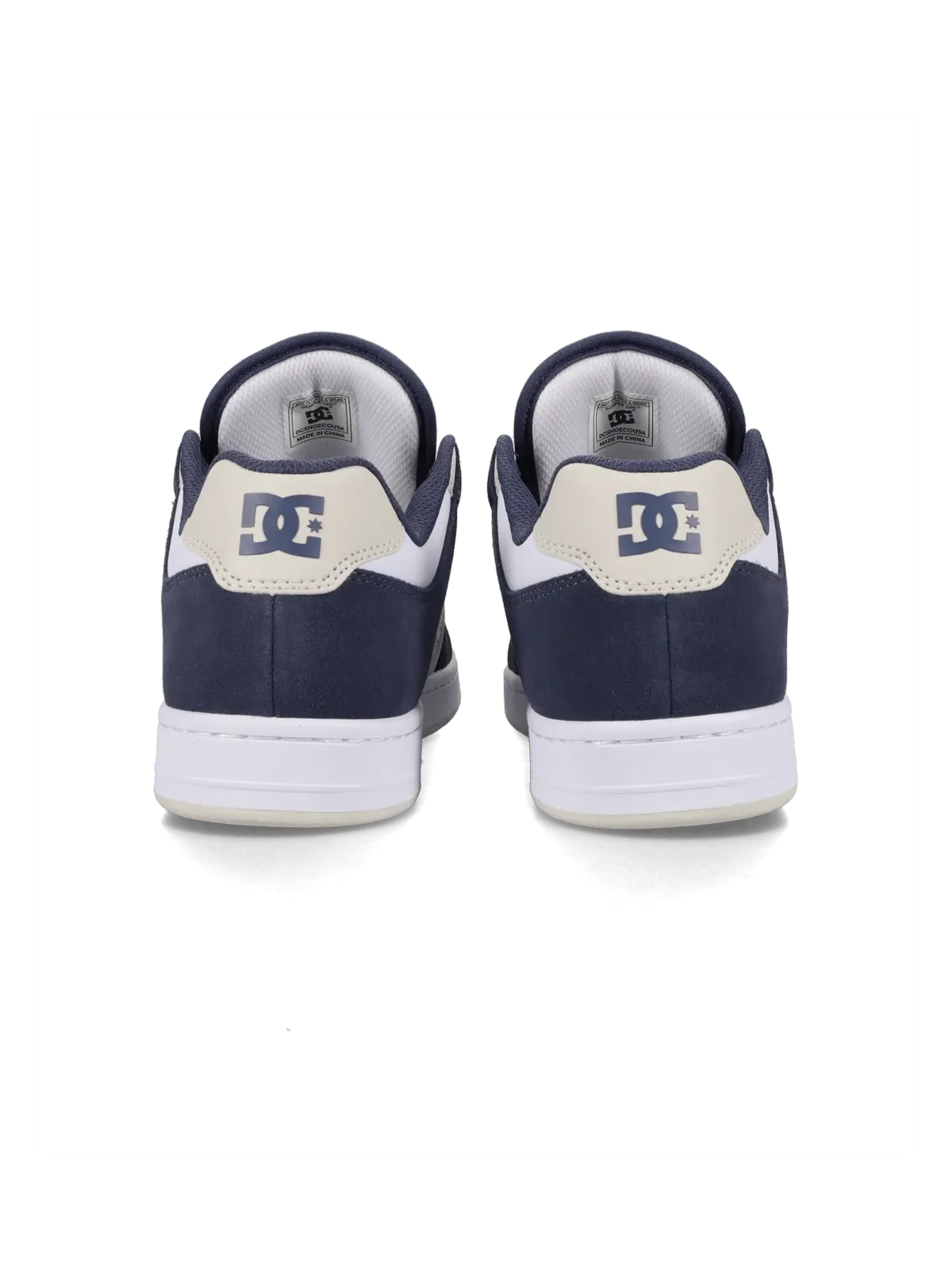 Chaussures de skateboard Dc shoes Manteca 4 S Navy/Off White/White, vue de la paire face arrière