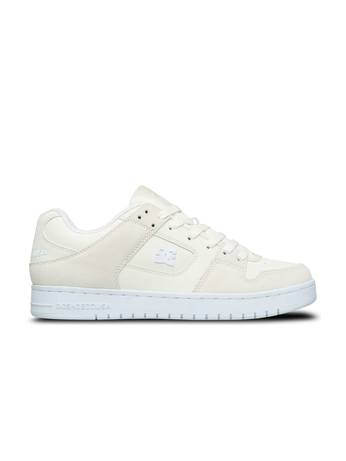 Chaussures de skateboard Dc shoes Manteca Se Off White, vue de coté
