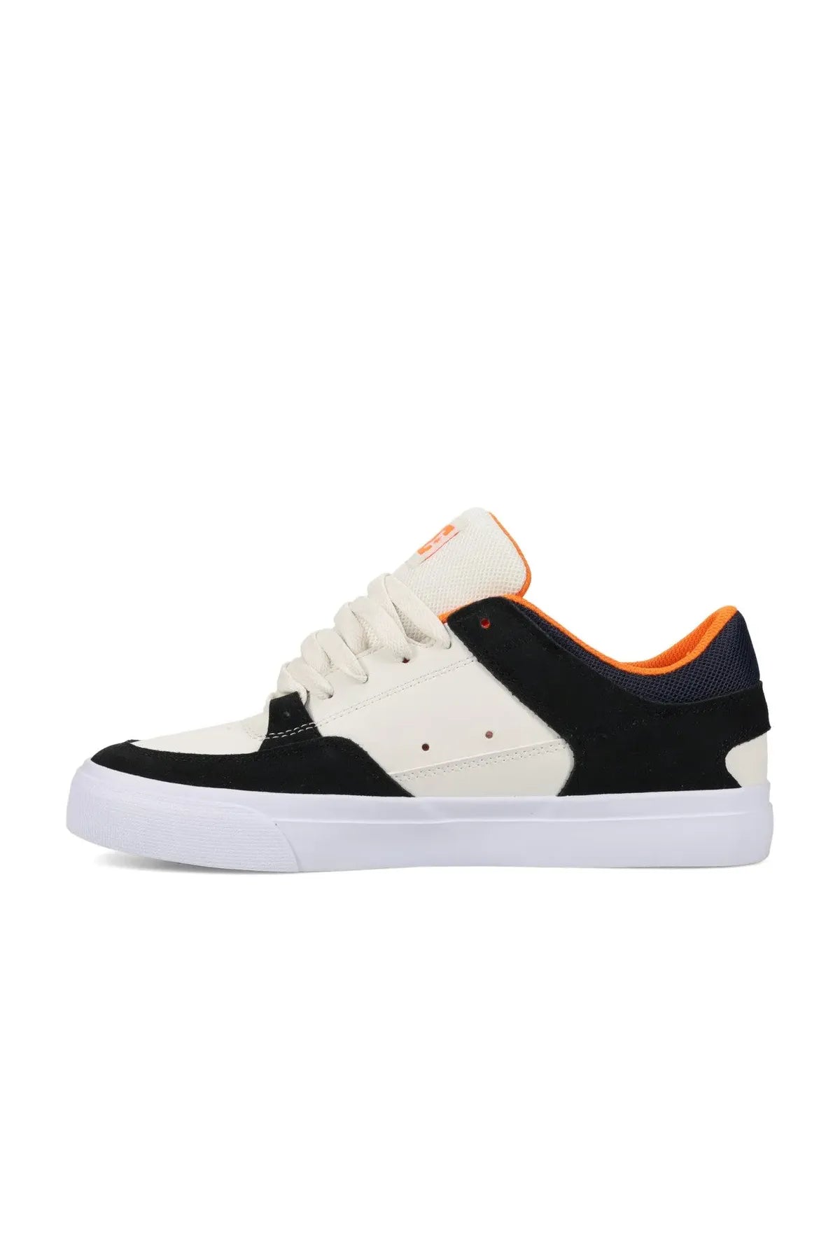 Chaussures de skateboard Dc shoes Onyx S Grey/Off White/Orange, vue de coté