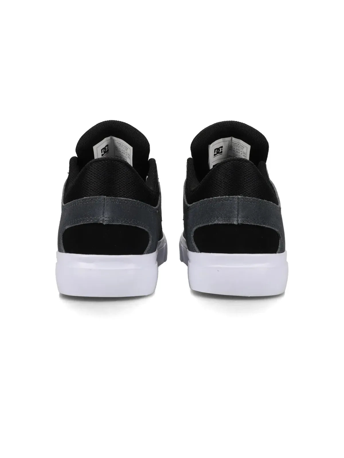 Chaussures de skateboard Dc shoes Onyx S Wm Black/Grey/White, vue de la paire face arrière