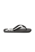 Tongs Dc shoes Spray Black/Black/White, vue du dessus de la paire de coté