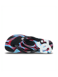 Tongs Dc shoes Spray Graffik Blue/Red/White, vue du dessus a plat