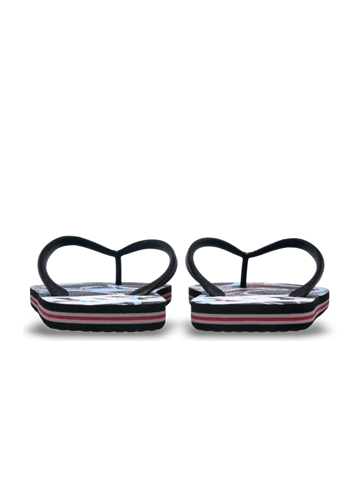 Tongs Dc shoes Spray Graffik Blue/Red/White, vue de derrière de la paire de tong