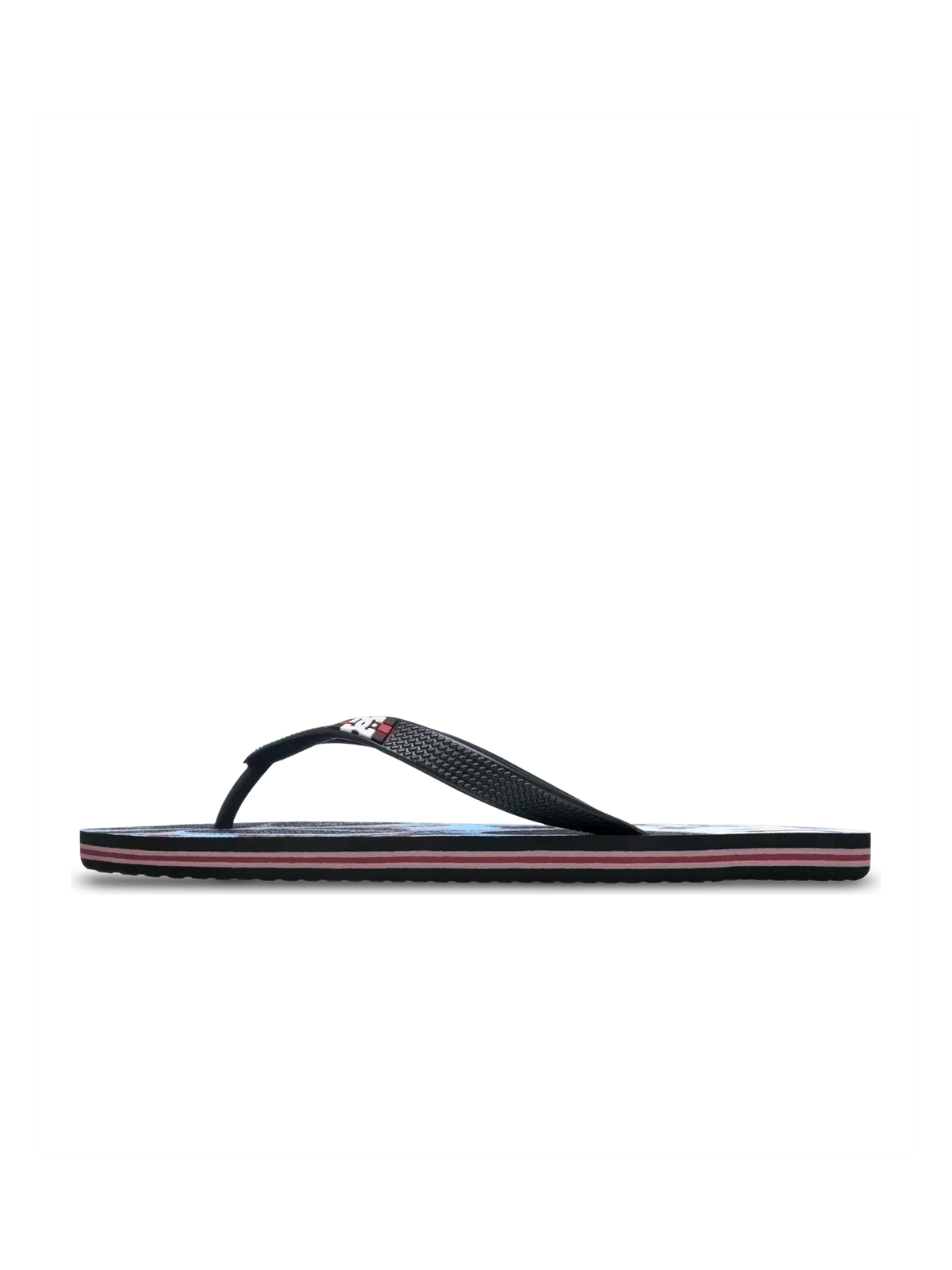 Tongs Dc shoes Spray Graffik Blue/Red/White, vue du coté gauche
