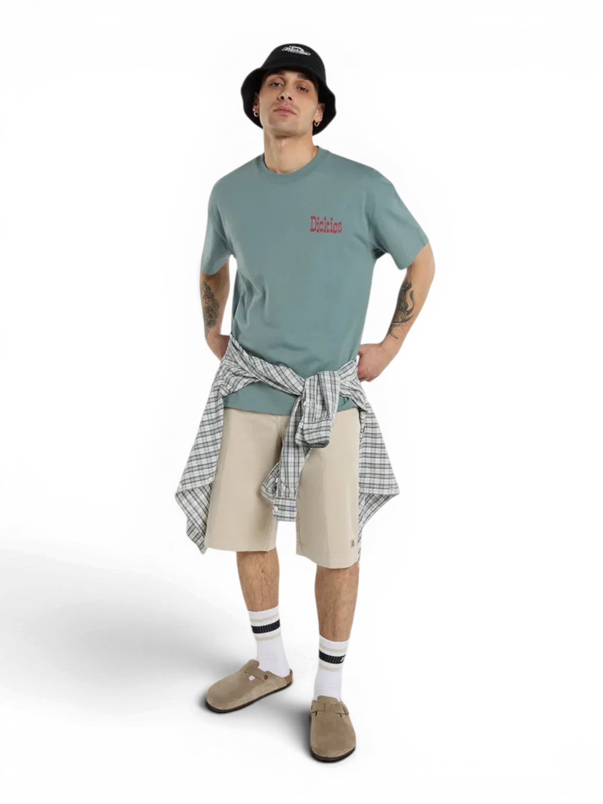 Shorts Dickies 247 Gd 13 Inch Work Short Stone, vue portée en pied de face