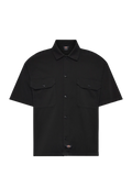 Chemises Dickies 247 Gd Work Shirt Ss Black, vue de face a plat