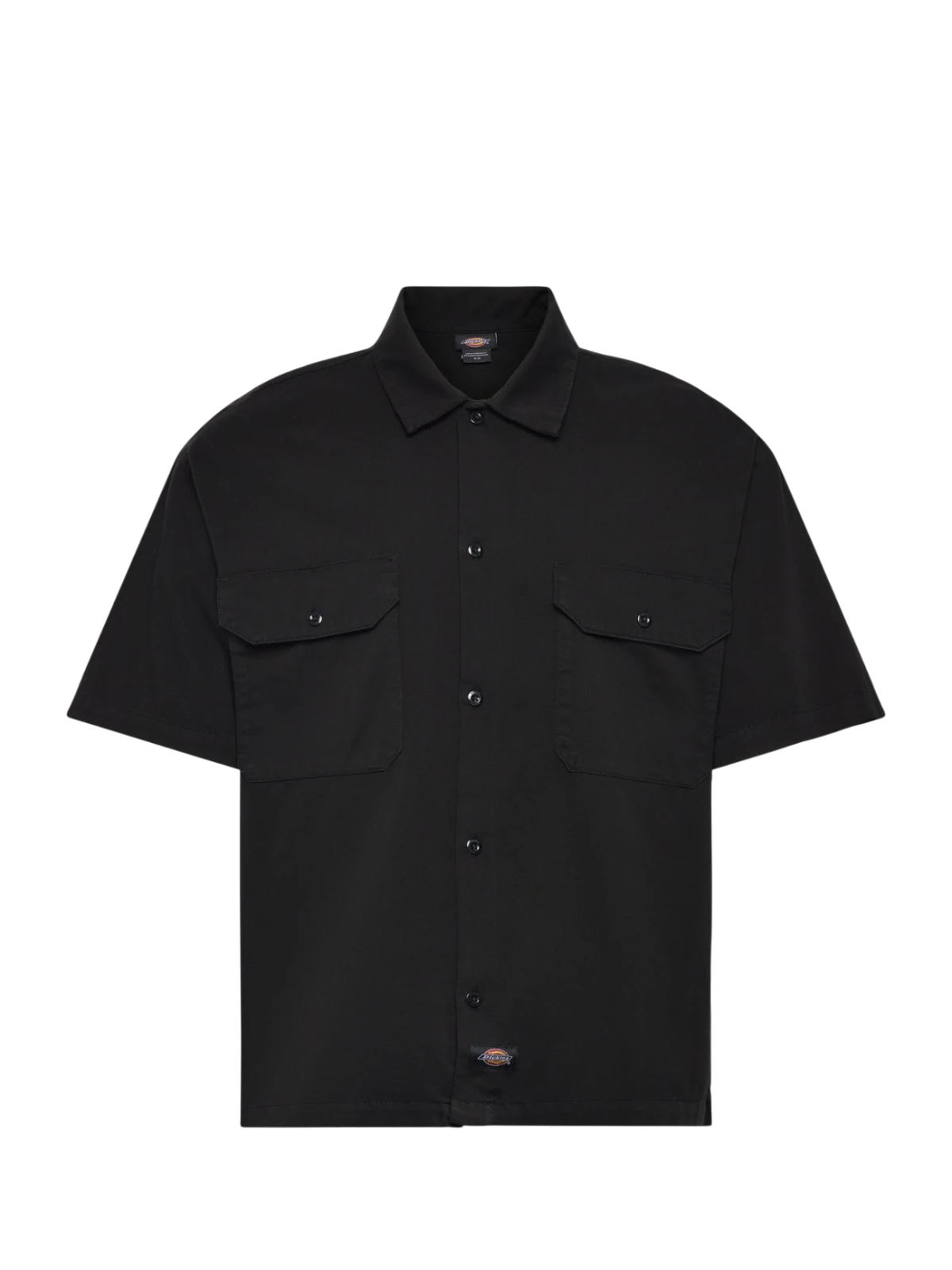 Chemises Dickies 247 Gd Work Shirt Ss Black, vue de face a plat
