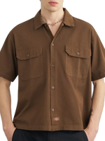 Dickies 247 Gd Work Shirt Ss Timber Brown - Chemises