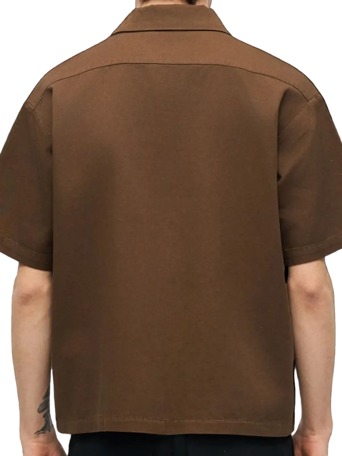 Chemises Dickies 247 Gd Work Shirt Ss Timber Brown, vue portée de l’arrière