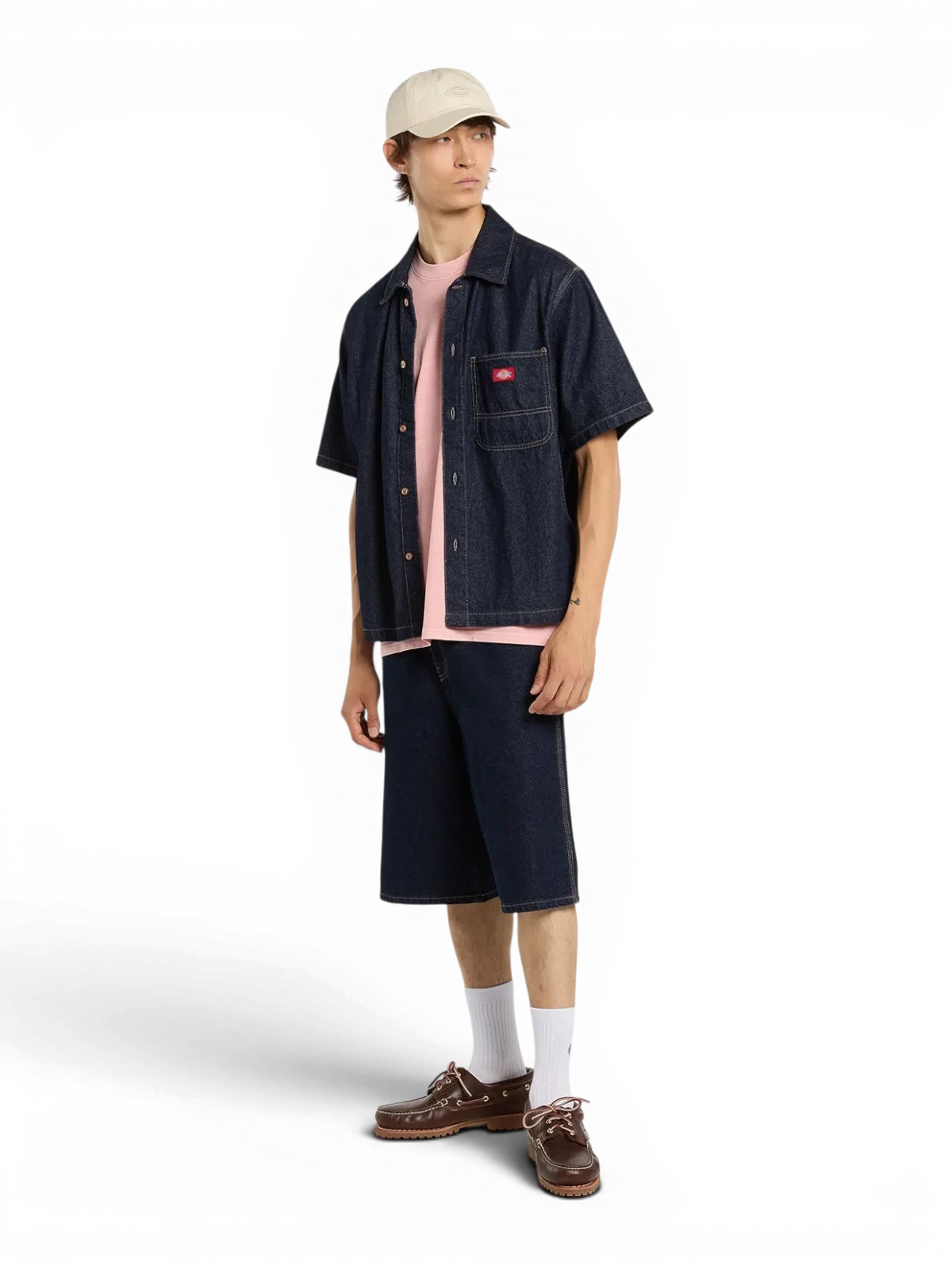 Shorts Dickies 958 13 Inch Loose Short J Rinsed, vue portée en pied de ¾
