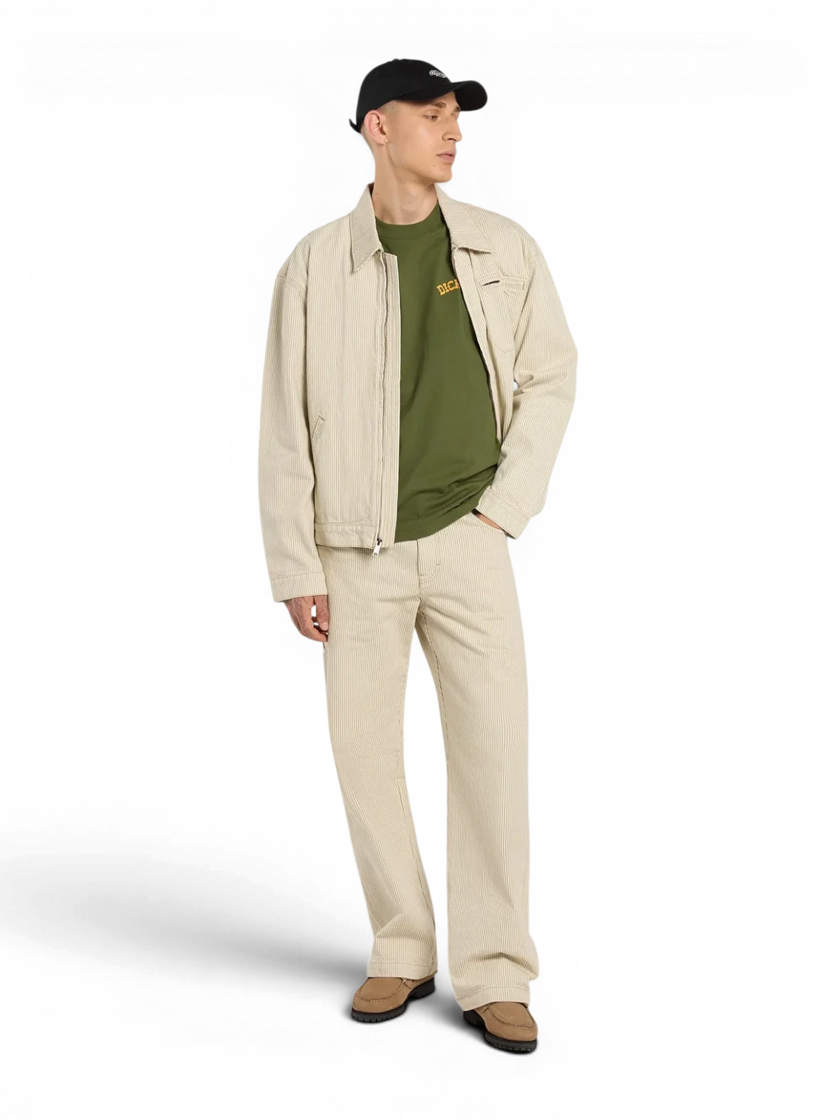 Teeshirts Dickies Bettsville Ss Tee Cypress, vue portée en pied de face