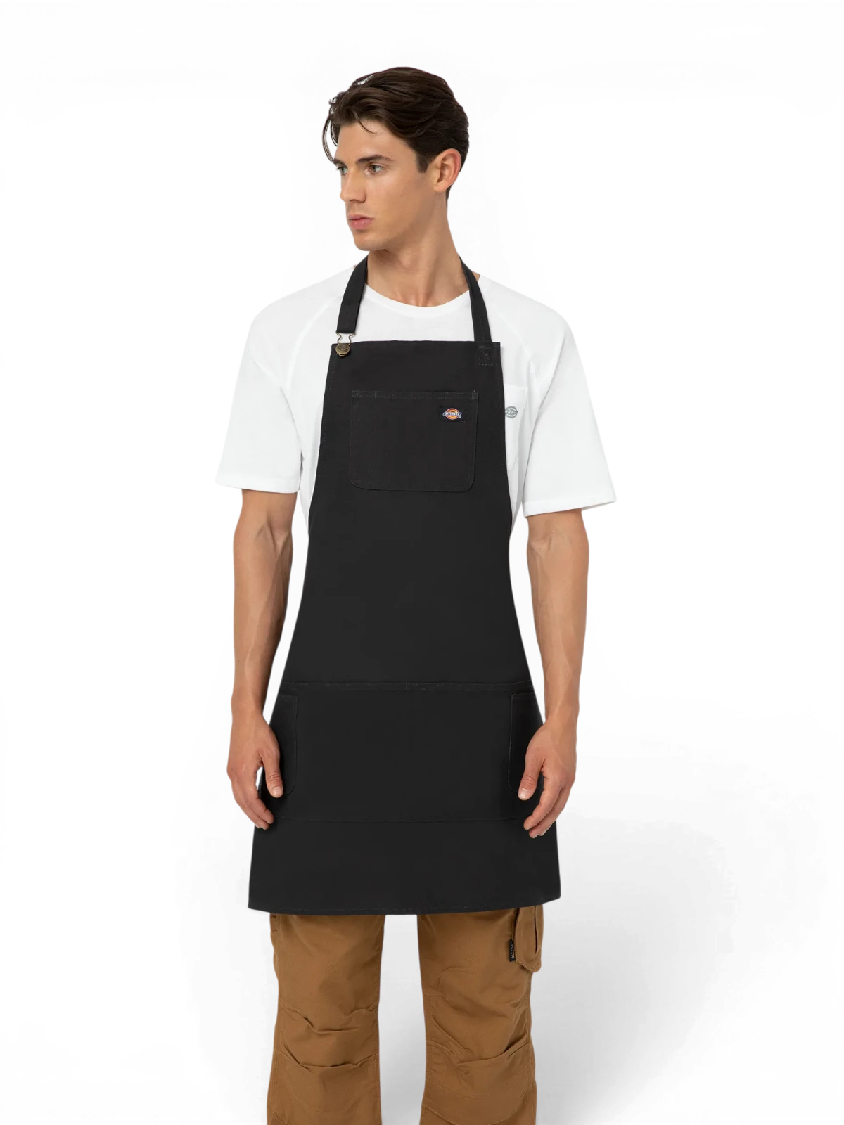SalopetteDickies Bib Apron Black, vue portée de face