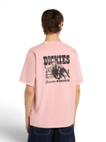 Teeshirts Dickies Buchtell Ss Tee Bridal Rose, vue face arriere portée