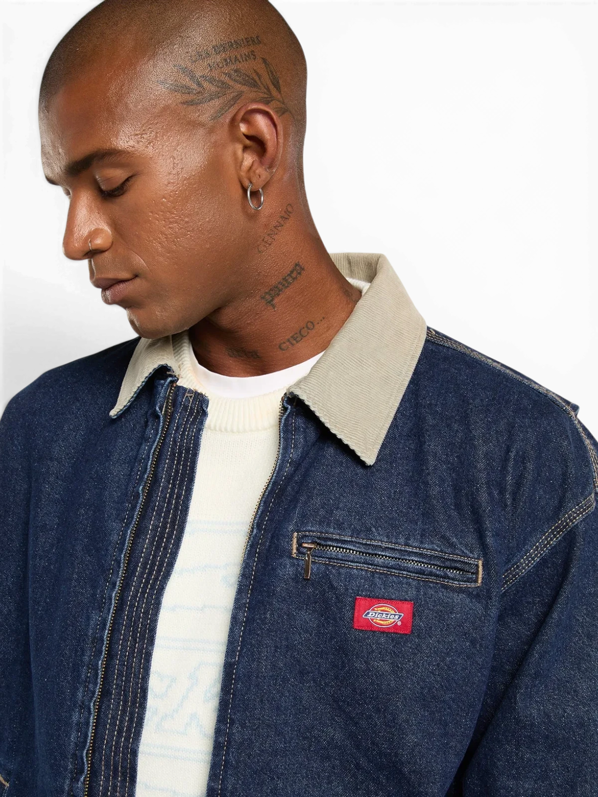 Vestes Dickies Denim Painter Jacket Dark Indigo, vue détail veste