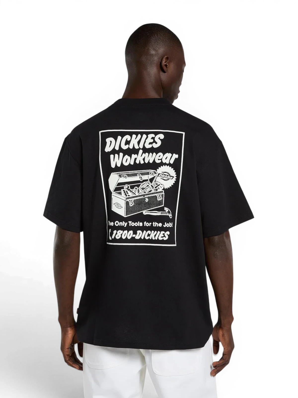 Teeshirts Dickies Dry Ridge Ss Tee Black, vue portée face arrière