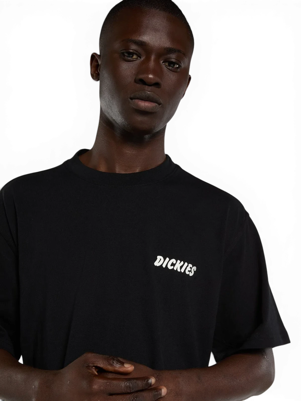 Teeshirts Dickies Dry Ridge Ss Tee Black, vue portée détail
