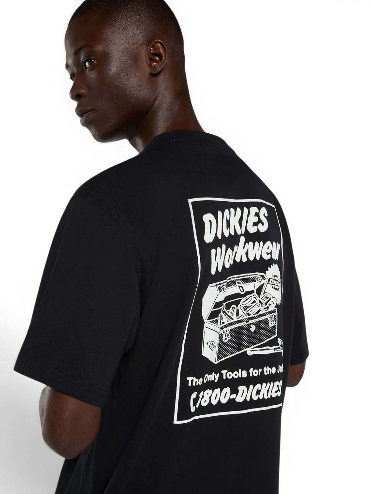 Teeshirts Dickies Dry Ridge Ss Tee Black, vue détail dos