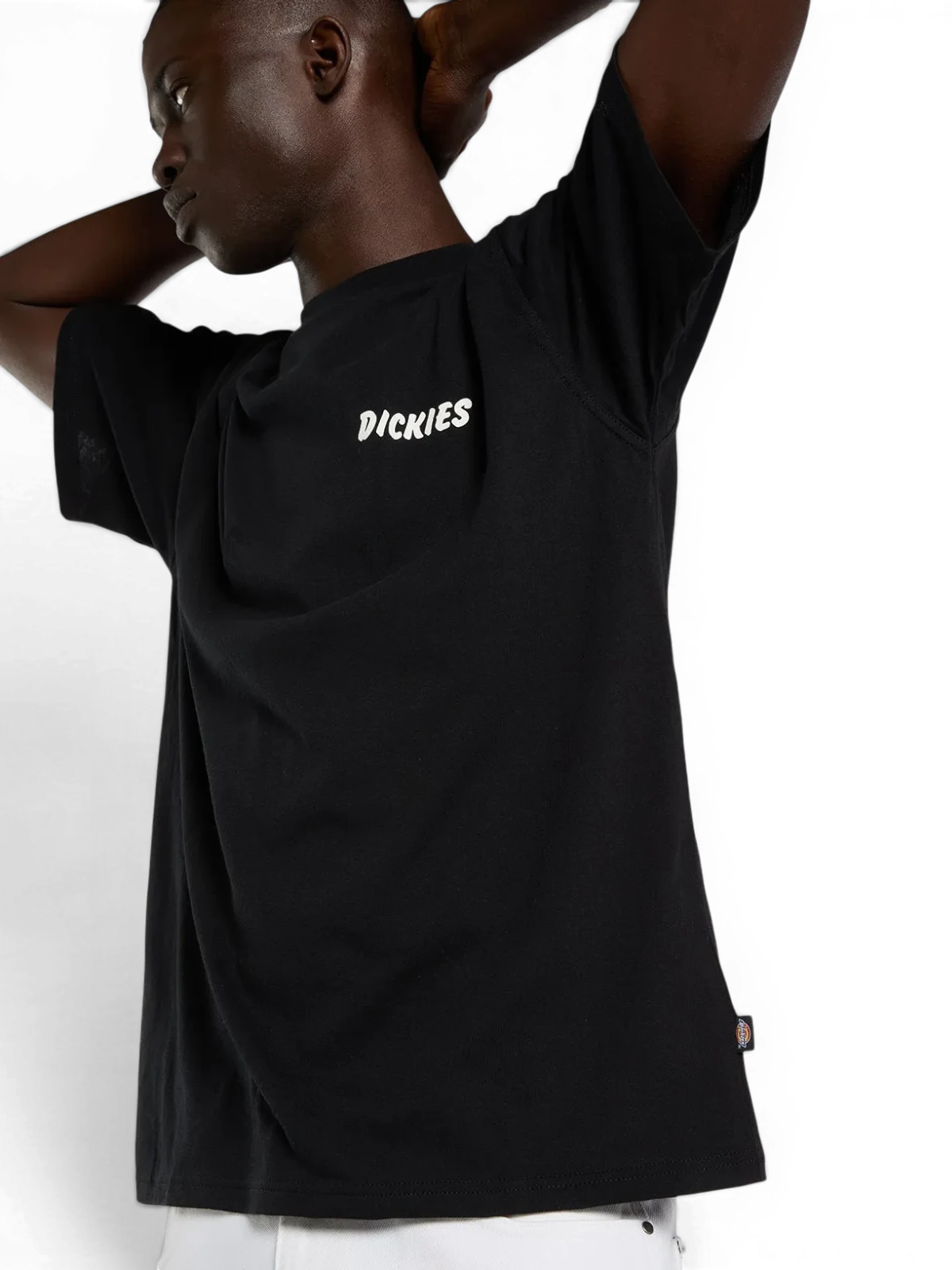 Teeshirts Dickies Dry Ridge Ss Tee Black, vue détail portée