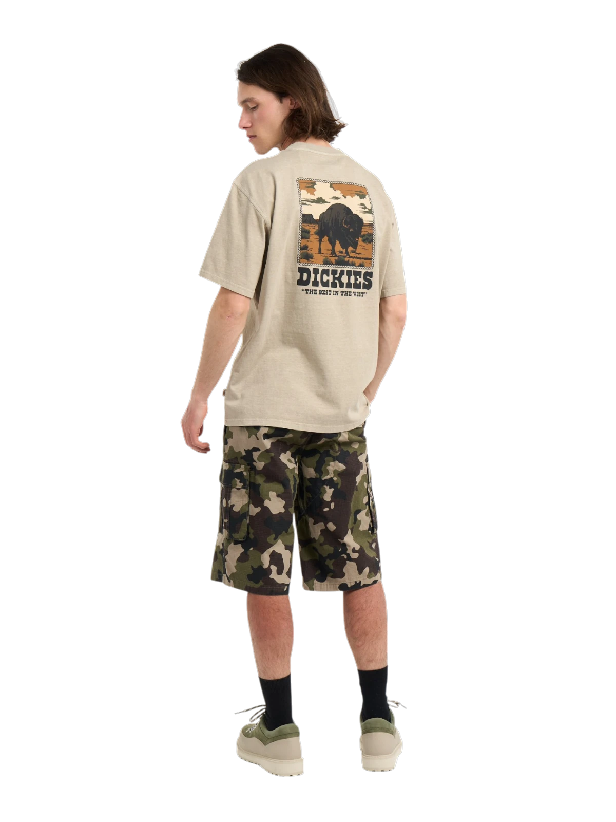 Shorts Dickies Eagle Bend Short Camouflage, vue portée en pied de dos