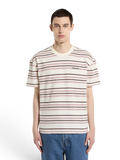 Teeshirts Dickies East Liberty Stripe Tee Egret, vue portée de face