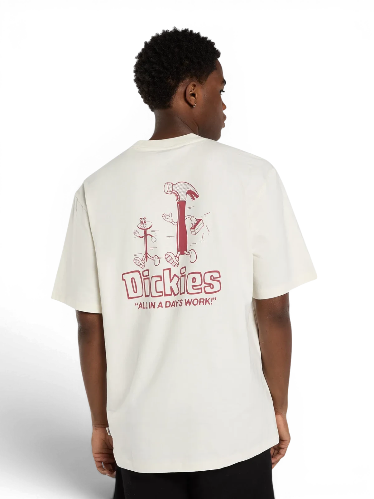 Teeshirts Dickies Fairlawn Ss Tee Egret, vue portée de dos