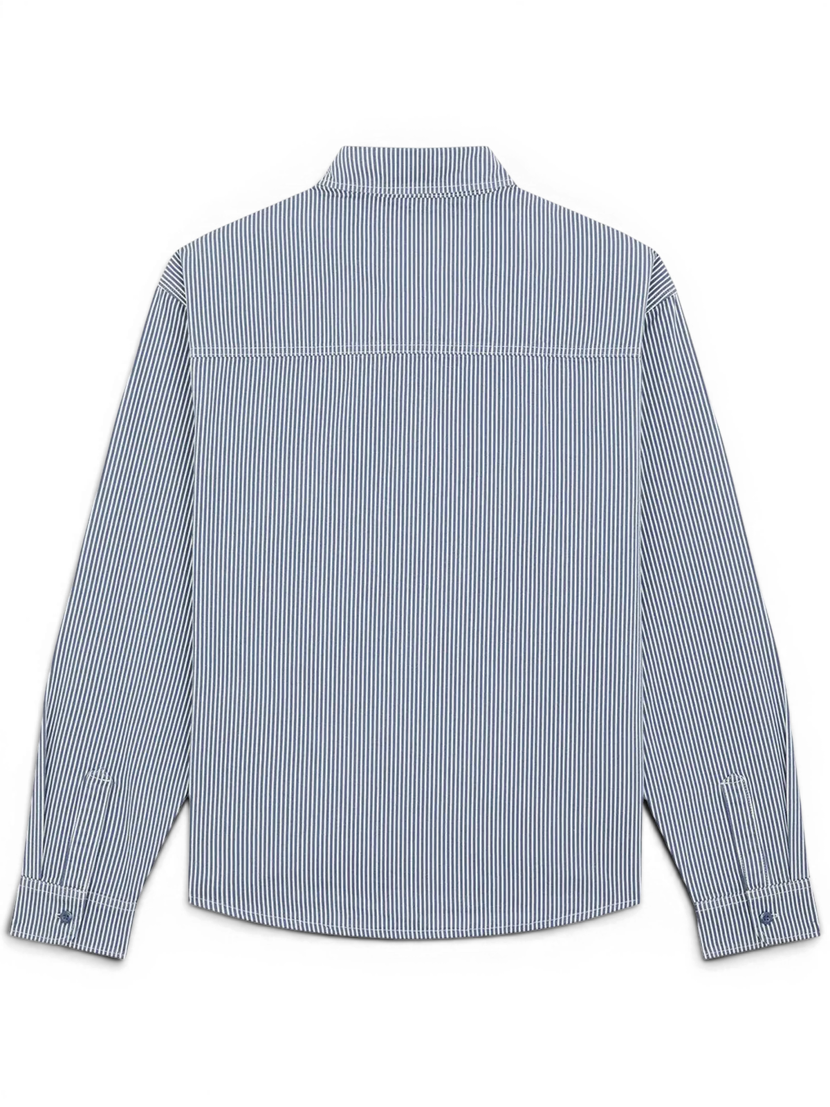 Chemises Dickies Hickory Work Shirt Ls Retro Indigo, vue de dos