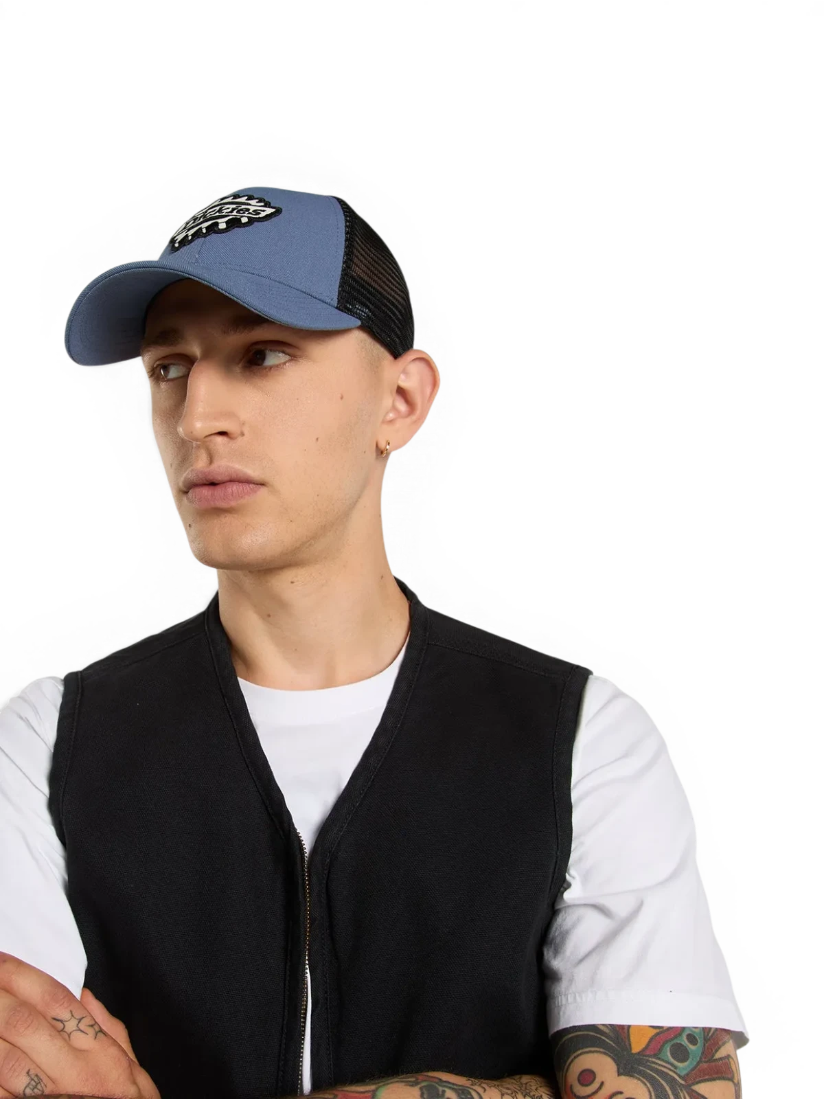 Casquettes Dickies Irondale Trucker Cap Retro Indigo, vue portée homme