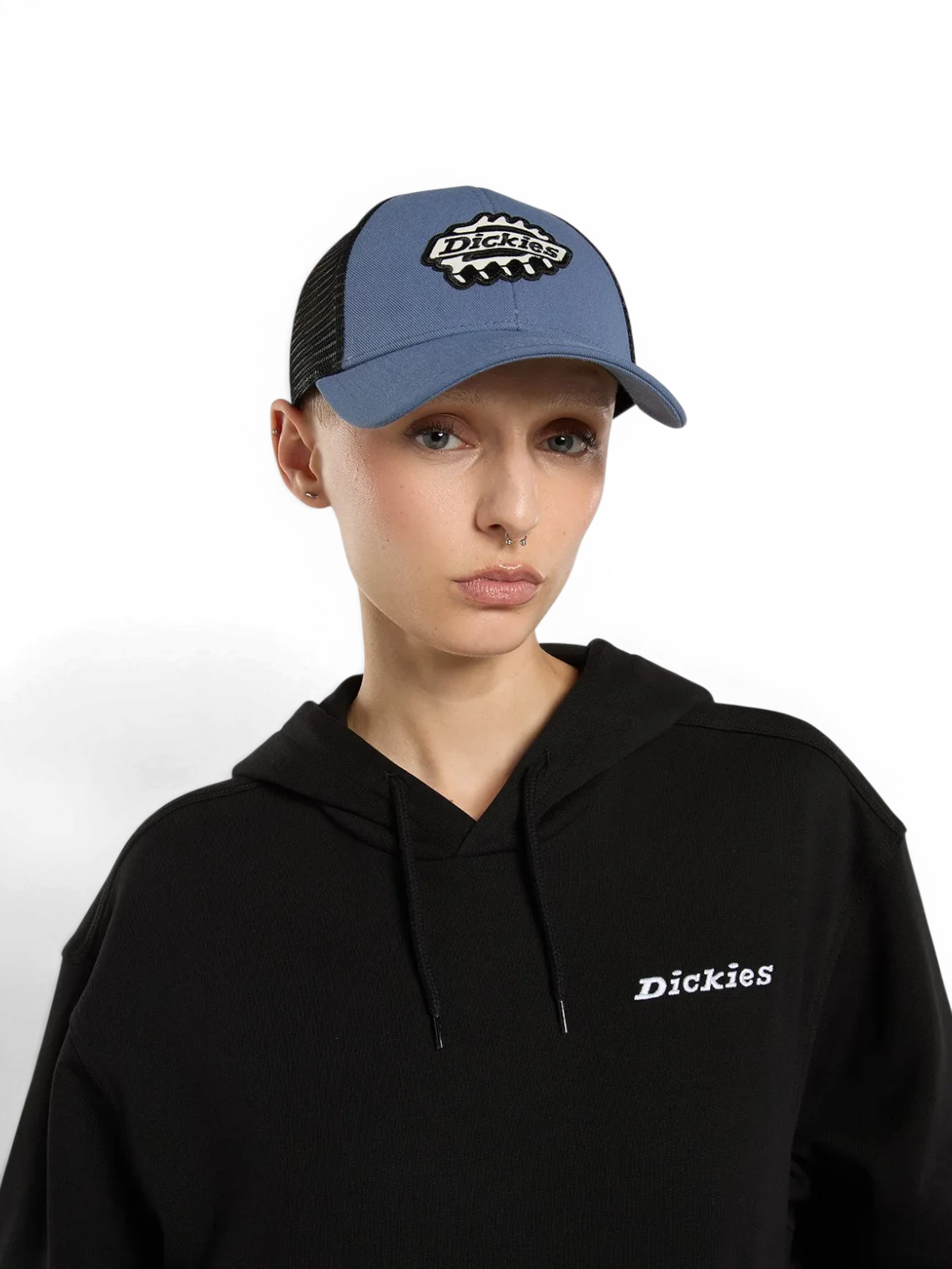Casquettes Dickies Irondale Trucker Cap Retro Indigo, vue portée femme