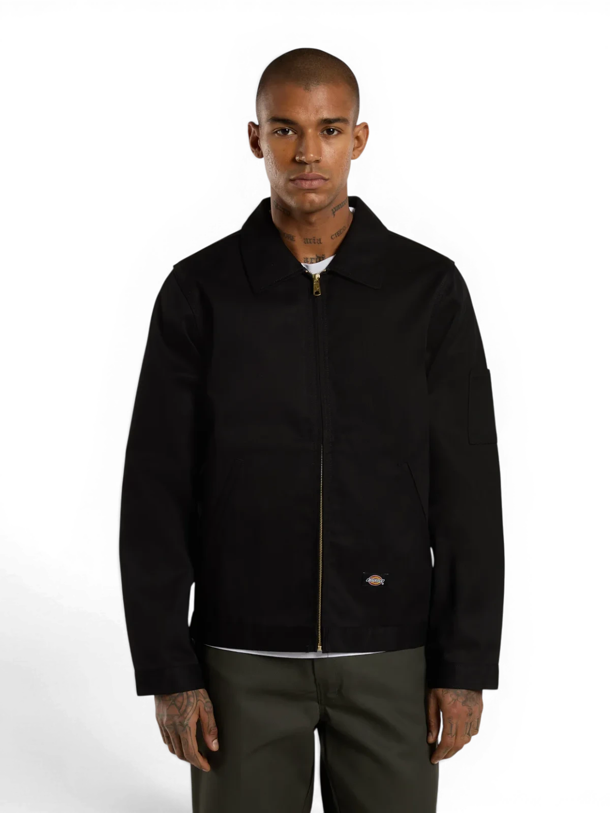 Vestes Dickies M Unline Eisenhwr Jkt Rec Black, vue portée de face